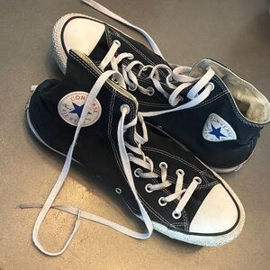 Converse Black and White High Top Sneakers